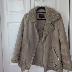 Maje Women's Beige Teddy Jacket